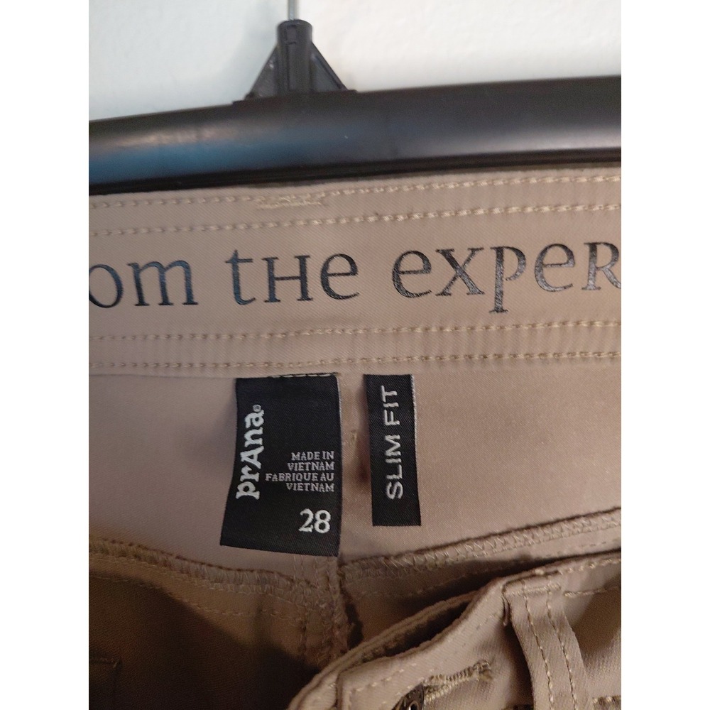 Prana Pants Mens 28 Slim Brown Stretch Belted Outdoor Hiking Climbing Cargo - Picture 5 of 5